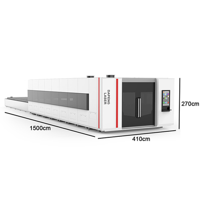 6025 8000W Metal CNC Fiber Laser Cutting Machine High Power Fully Enclosed 300m/min