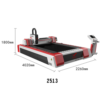 Single Bed 2513 CNC Fiber Laser Cutting Machine For Metal Sheet 1000W-20000W